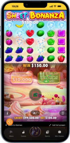 Sweet Bonanza Gameplay on Mobile – Slot Spin Screen